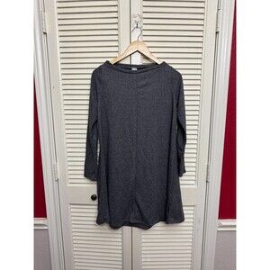 Go Couture Women Swing Long Sleeve Dress Size Small Grey Pullover